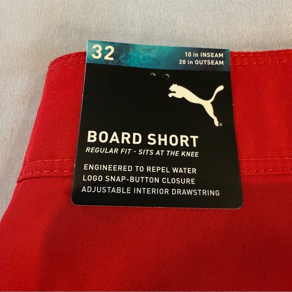 PUMA Mens Essential Core Board Short Red Size 32 - Picture 9 of 13